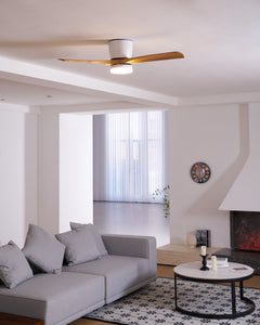 VAYLORA - Sculptural Wooden Ceiling Fan Light for Quiet Comfort
