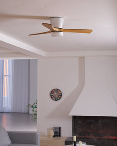 VAYLORA - Sculptural Wooden Ceiling Fan Light for Quiet Comfort
