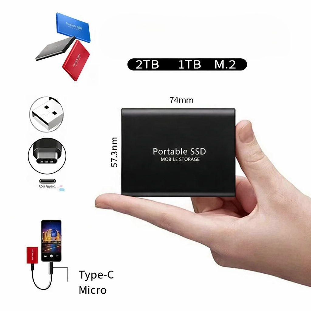 MEMVORA - Pocket 2TB SSD For Fast File Transfers Anywhere