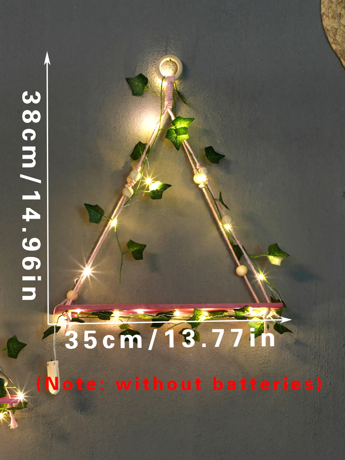 LEAFYRA - Illuminated Wood Shelf for Botanical Wall Displays