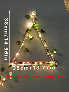 LEAFYRA - Illuminated Wood Shelf for Botanical Wall Displays