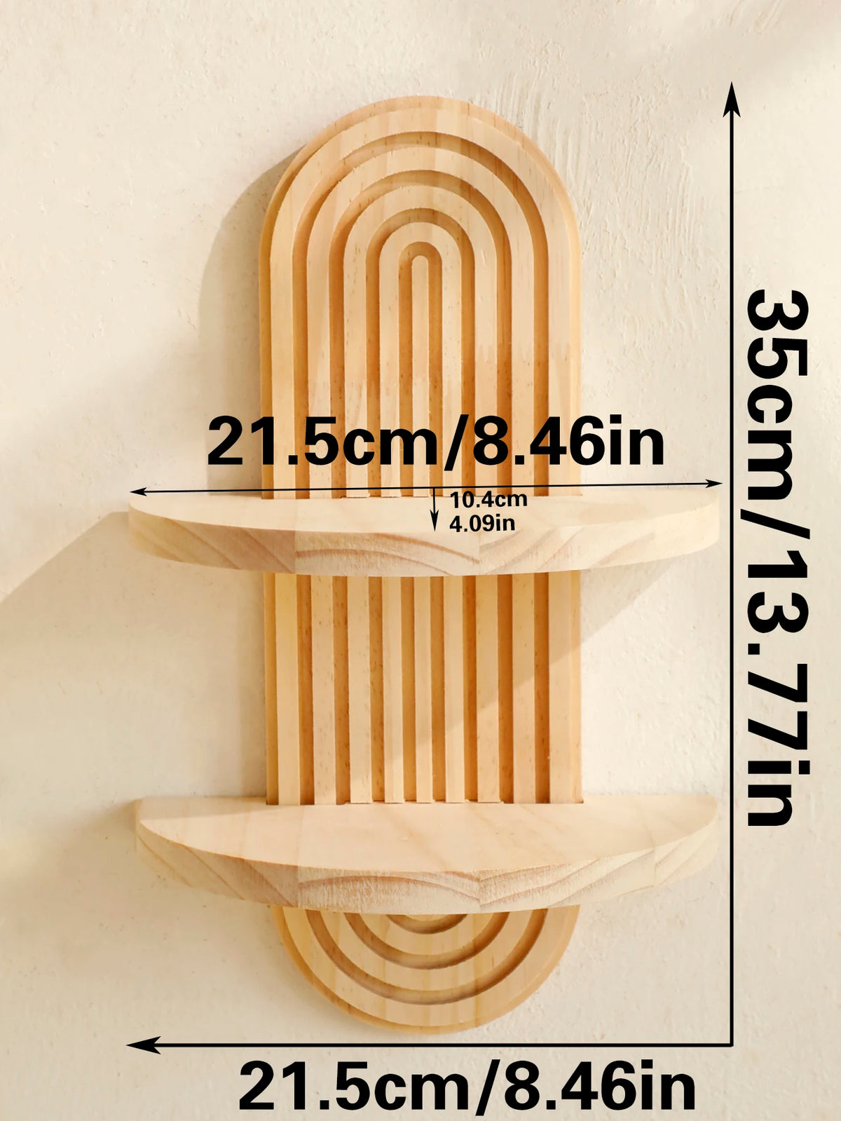 ARCVORA - Wooden Rainbow Wall Shelf for Artful Storage