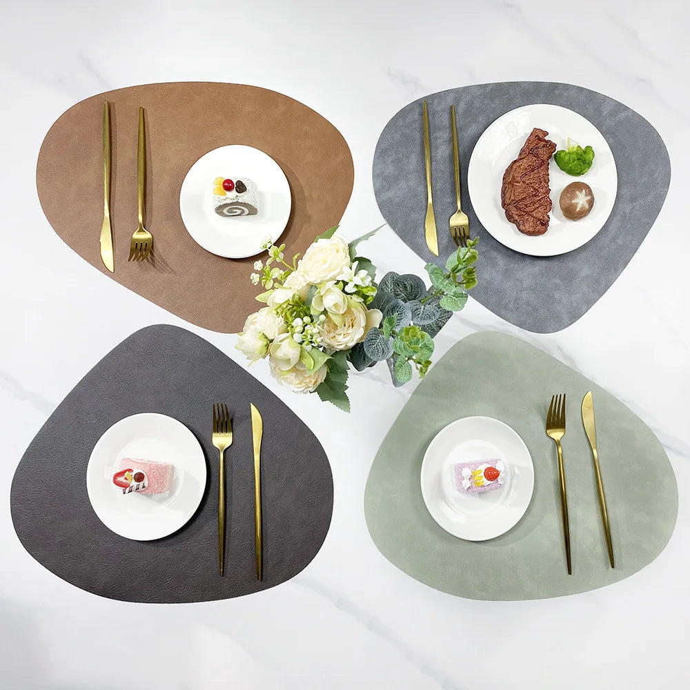 VELDROPA - Double-Sided PU Placemat for Stylish Table Protection