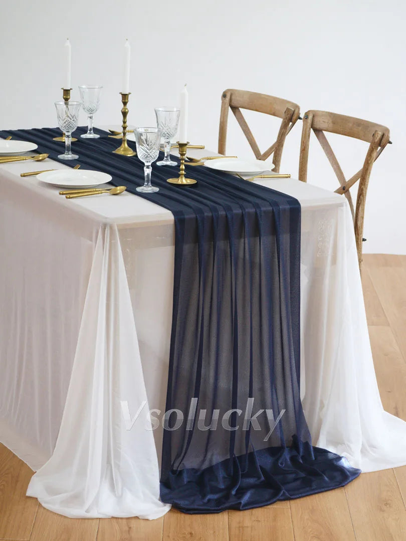 SHEERIVA - Sheer Table Runner for Elegant Occasion Tables