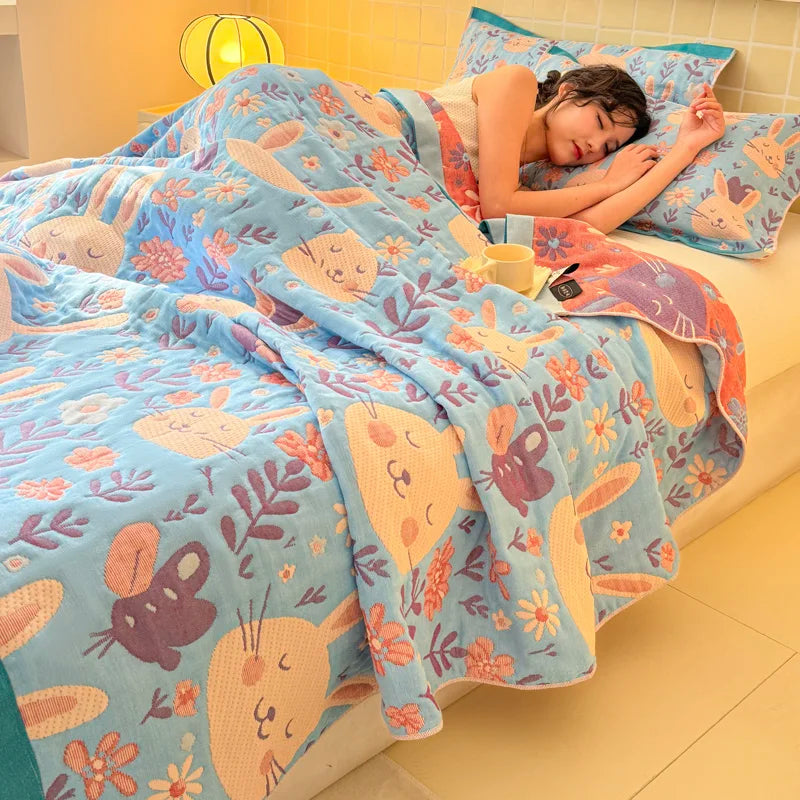 COTELYA - Cotton Gauze Blanket for Airy, Artful Summer Layering