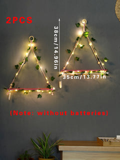 LEAFYRA - Illuminated Wood Shelf for Botanical Wall Displays