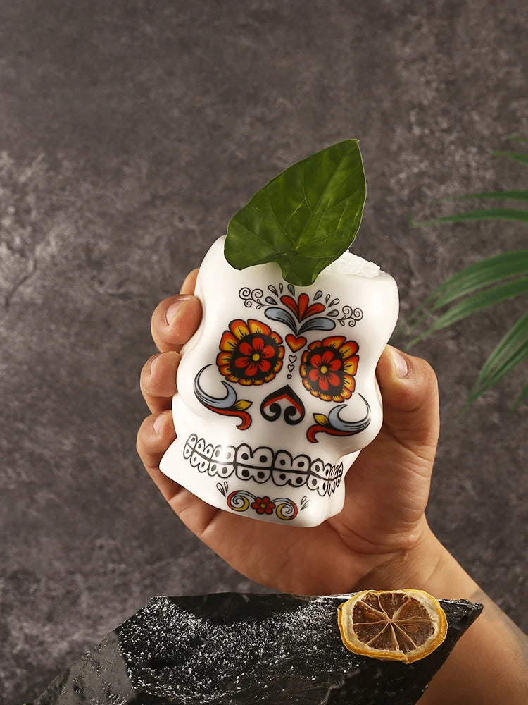 SKULVIA - Sculptural Ceramic Tiki Glass for Memorable Cocktails
