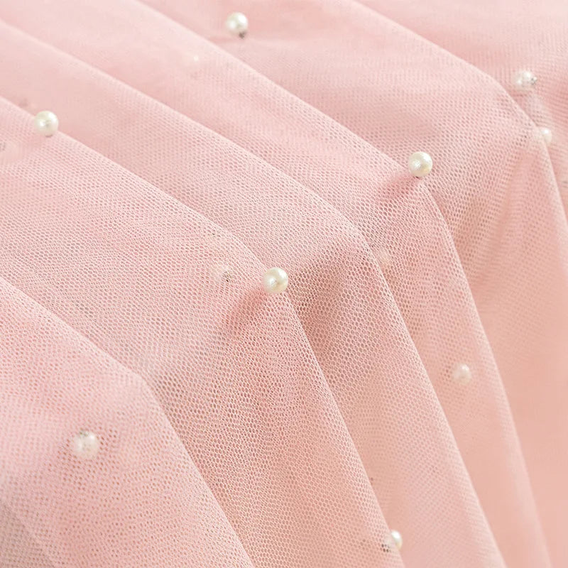 VEILORA - Pearl Gauze Table Runner for Romantic Table Styling