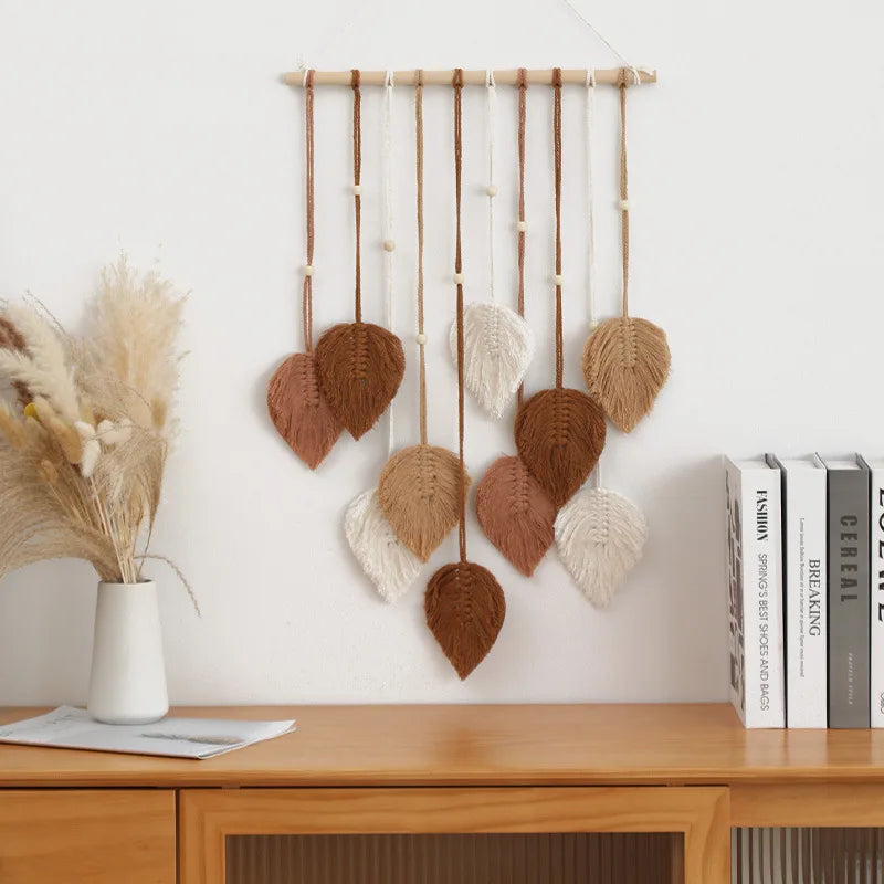 LEAFYRA - Macrame Leaf Wall Hanging for an Artistic Focal Point