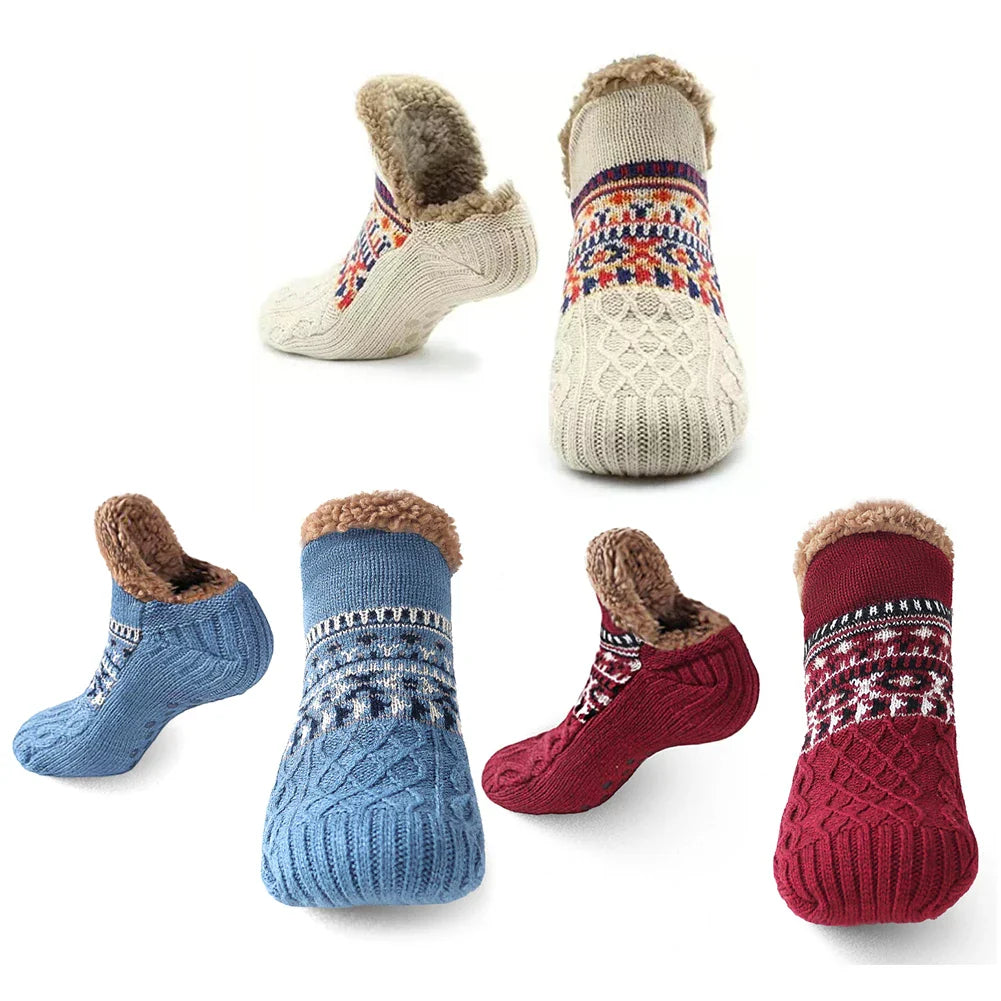 COZELVA - Plush-Lined Grip Socks for Warm, Secure Steps
