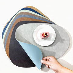 VELDROPA - Double-Sided PU Placemat for Stylish Table Protection
