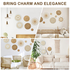 WEVORA - 11-Piece Woven Wall Basket Set for a Natural Focal Point