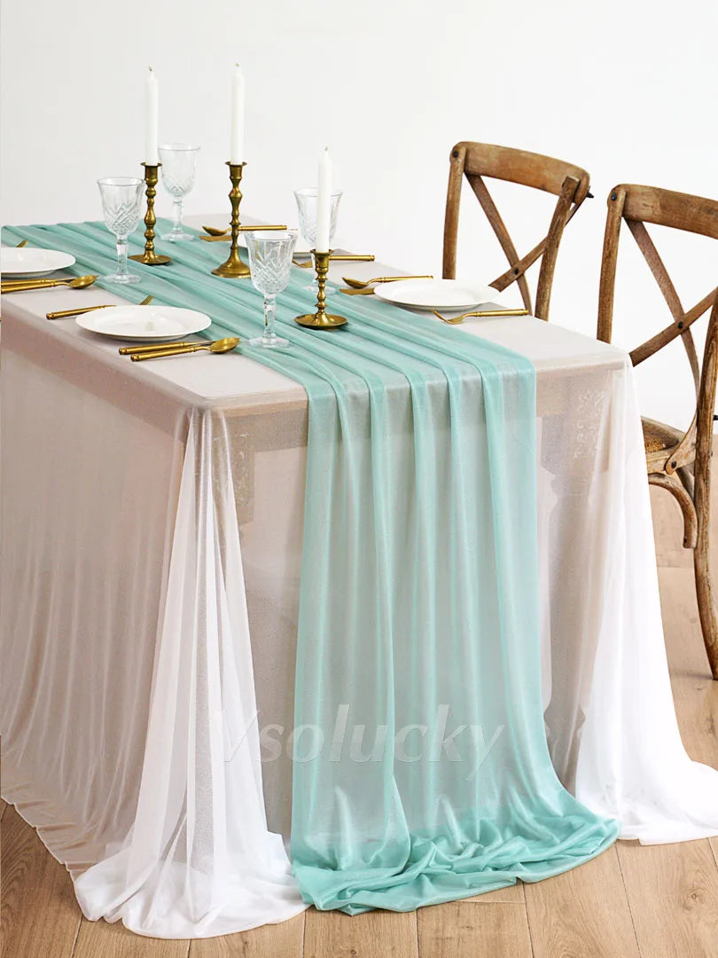 SHEERIVA - Sheer Table Runner for Elegant Occasion Tables
