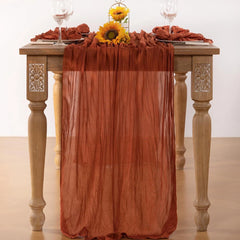 LILAVIA - Lilac Gauze Table Runner for Soft Bohemian Tablescapes