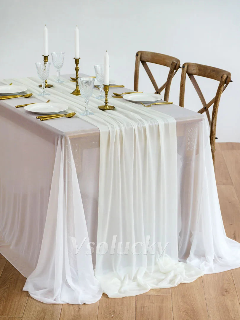 SHEERIVA - Sheer Table Runner for Elegant Occasion Tables