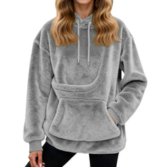 PAWVORA – Hoodie mit Fleece-Haustiertasche, damit tierische Begleiter stets nah bleiben