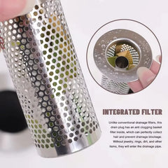 PLUVENA - Pop-Up Sink Stopper That Blocks Odors and Catches Hair