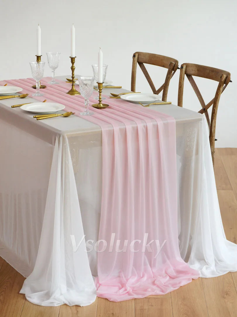 SHEERIVA - Sheer Table Runner for Elegant Occasion Tables