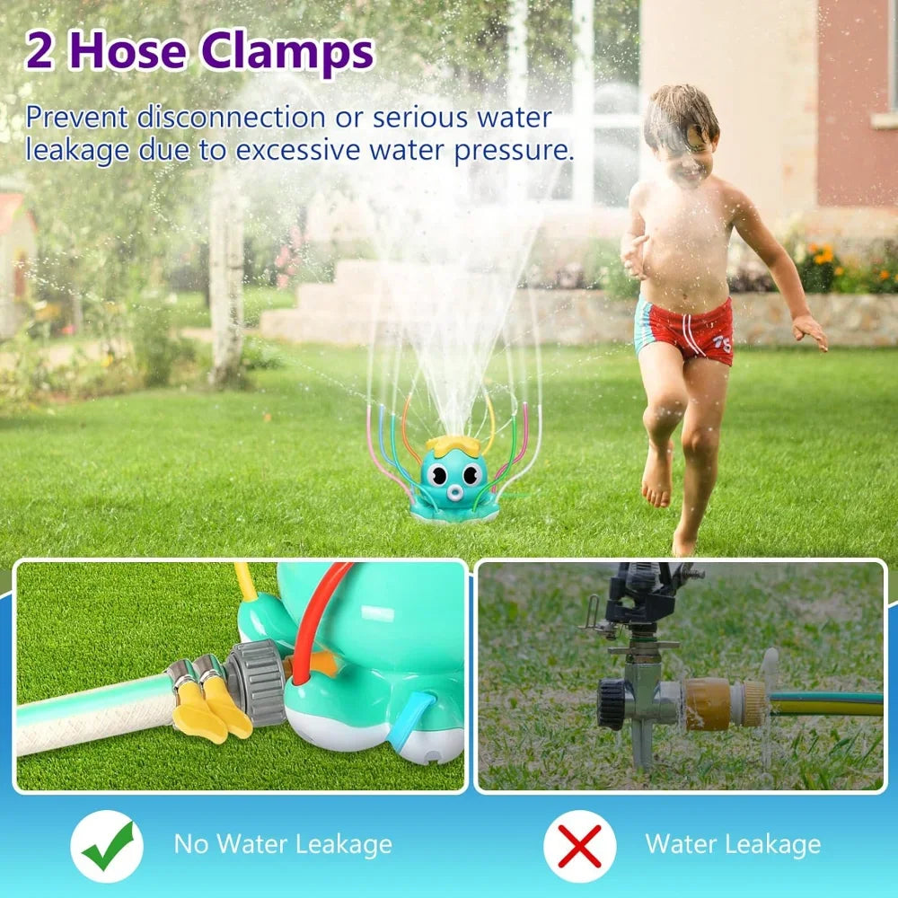 SPLASHPOD - Kids Octopus Sprinkler for Active Outdoor Play