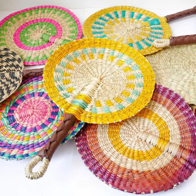 WOVELUNE - Woven Seagrass Fan Wall Art to Anchor Your Seating Area