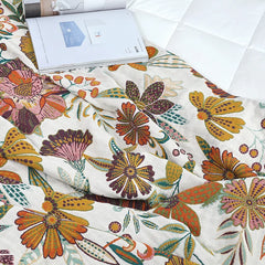 BLOMIRA - Floral Cotton Gauze Throw for Soft Statement Seating