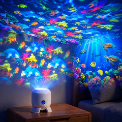 TIDELYN - Rotating LED Projector for Calming Ocean Ambience