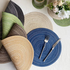 WOVELIA - Round Woven Placemat for Artistic Heat Protection