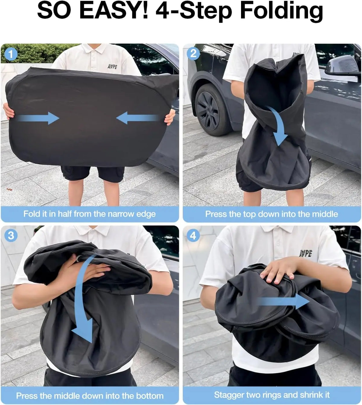 AERUVIA - Foldable Windshield Sunshade For A Cooler Cabin
