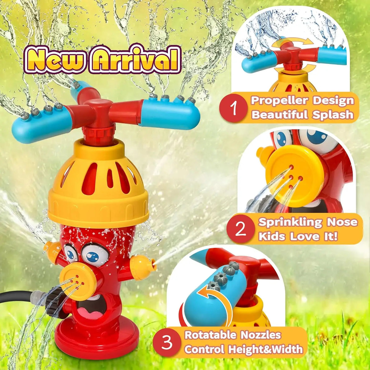 YARDSPLASH - Cartoon Lawn Sprinkler for Active Backyard Play