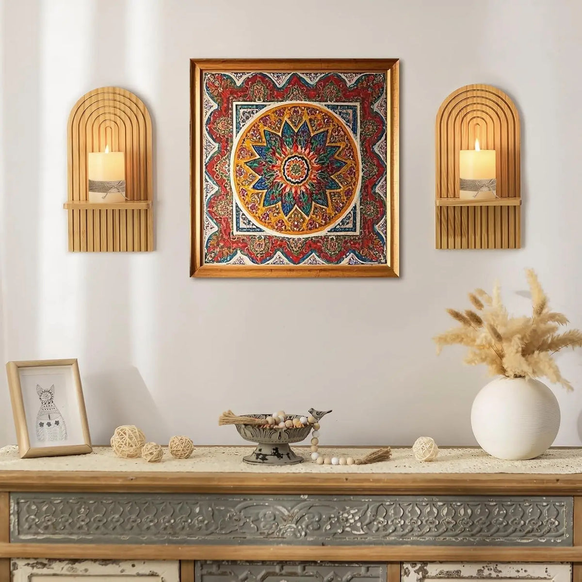 ARCVORA - Wooden Rainbow Wall Shelf for Artful Storage