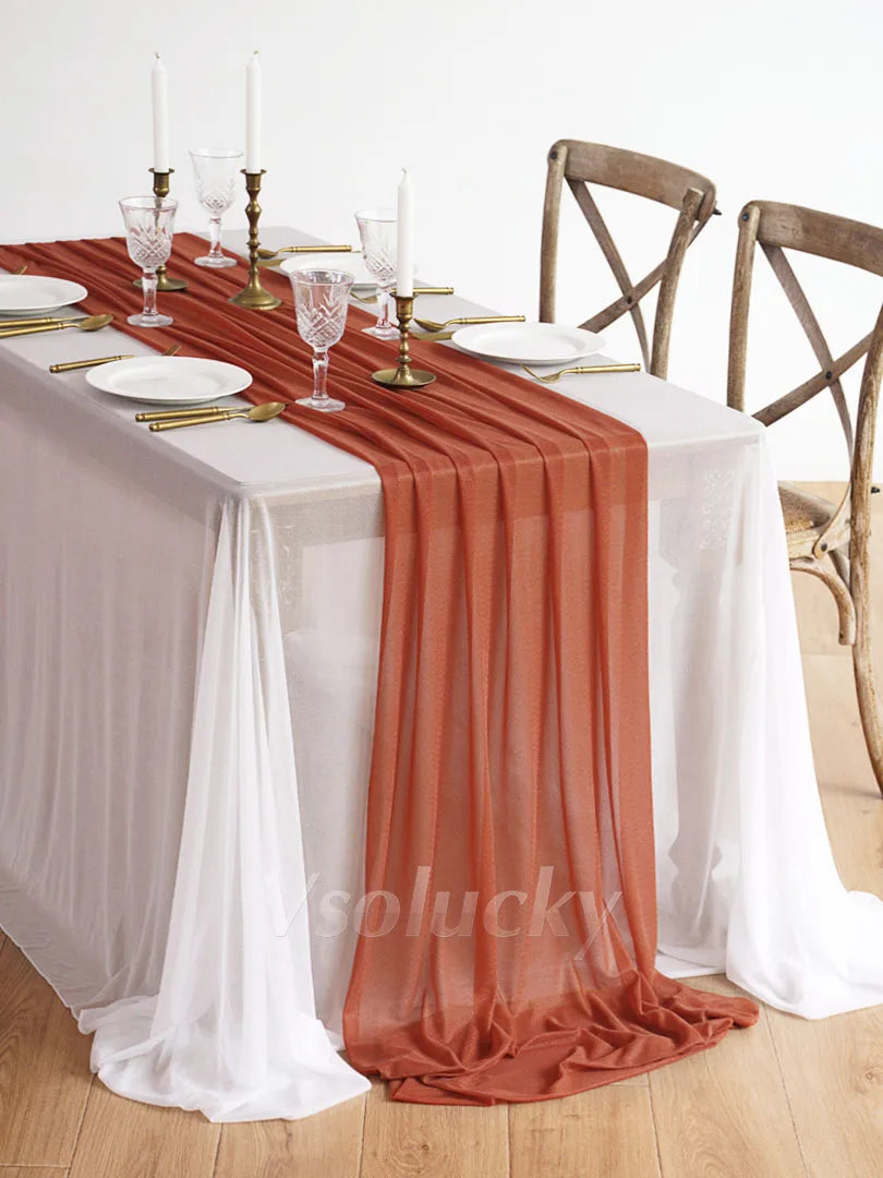 SHEERIVA - Sheer Table Runner for Elegant Occasion Tables