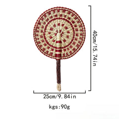 WOVELUNE - Woven Seagrass Fan Wall Art to Anchor Your Seating Area