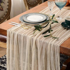 GAUZELLE - Cheesecloth Table Runner for Graceful Table Styling