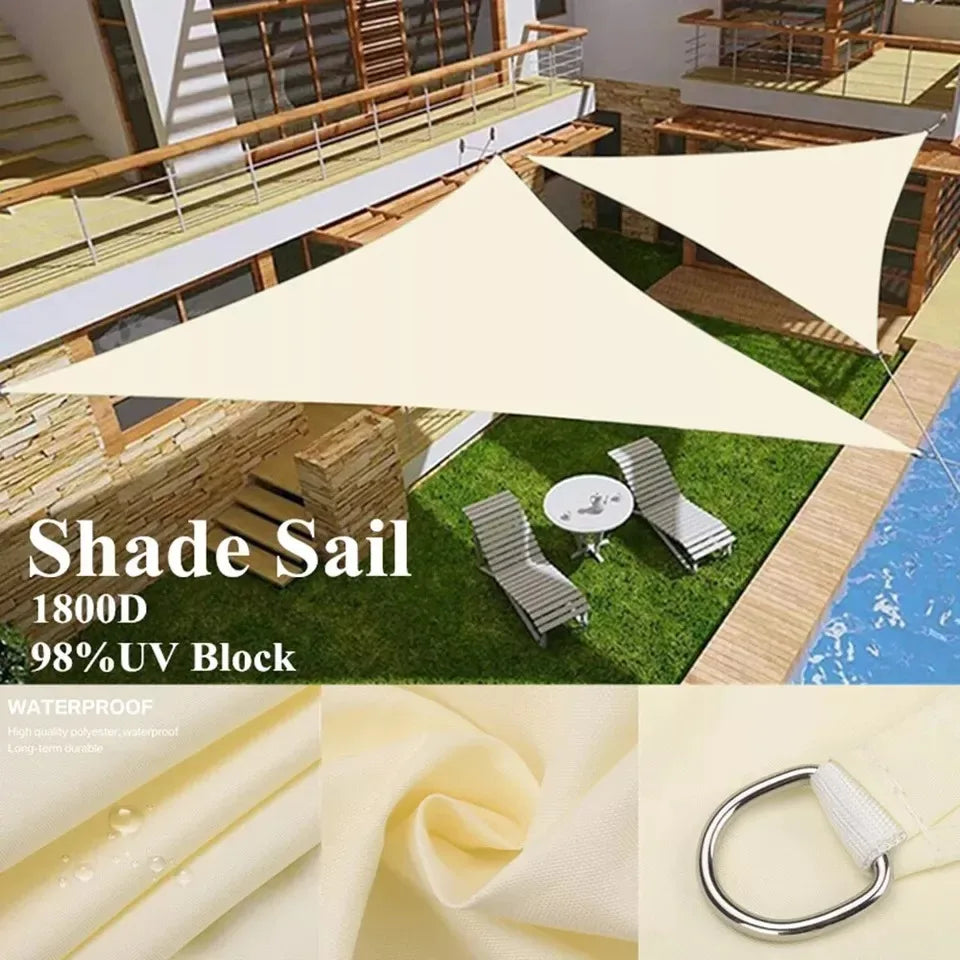 SUNTRIANGLE - Waterproof Triangle Shade Sail for Sculptural Outdoor Comfort