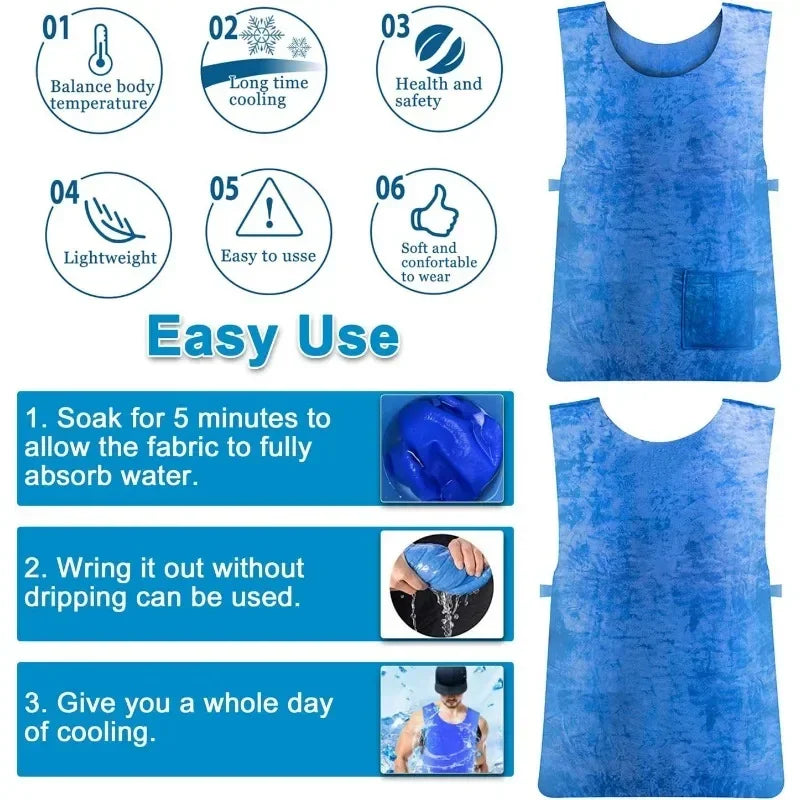 HYDROCOOL - Water-Activated Cooling Vest for Lasting Outdoor Comfort