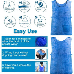 HYDROCOOL - Water-Activated Cooling Vest for Lasting Outdoor Comfort
