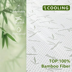 PURESLUMBER - Bamboo Fitted Sheet for Soft, Secure Sleep