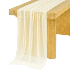 LUMEVRA - Sheer Chiffon Table Runner for Artful Event Draping