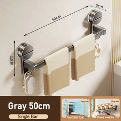 SUCVORA - Dual-Bar Suction Towel Rack for Drill-Free Storage