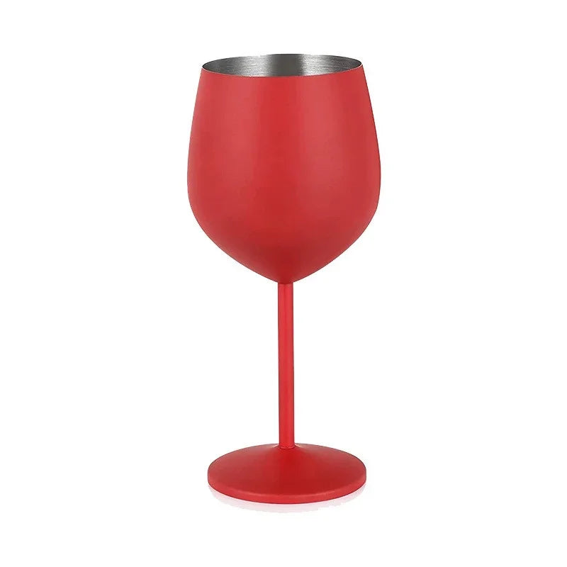 CALYVRA - Sculptural Stainless Steel Goblet for Break-Resistant Entertaining