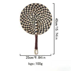 WOVELUNE - Woven Seagrass Fan Wall Art to Anchor Your Seating Area