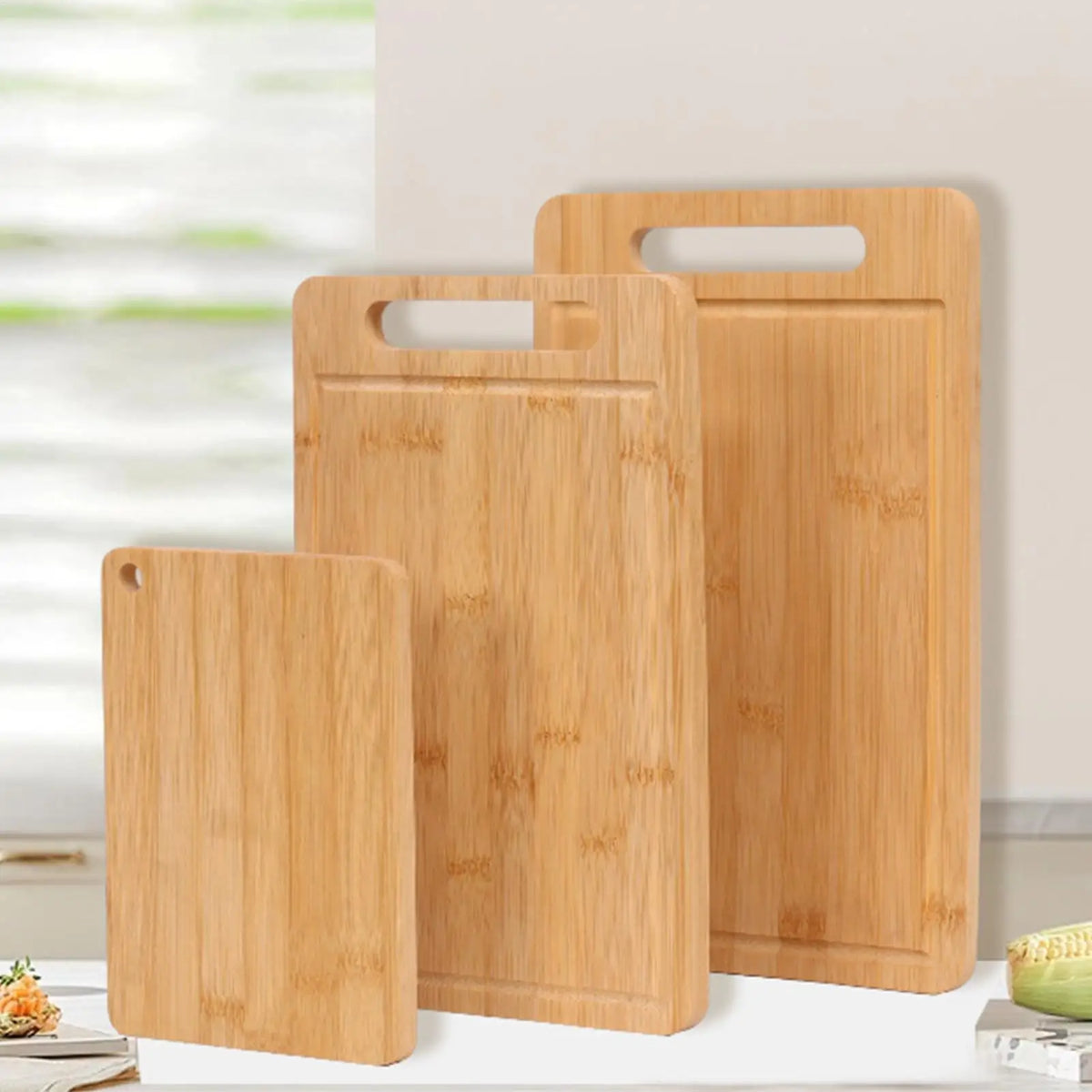 CULIVRA - Double-Sided Bamboo Cutting Board for Hygienic Food Prep