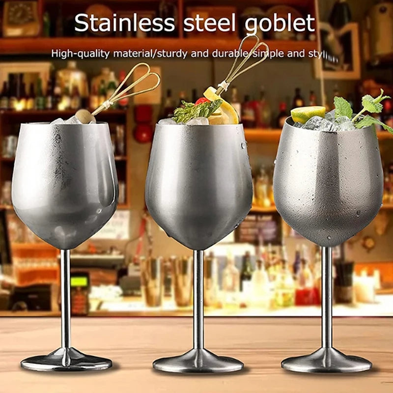 ZELVORA - Sculptural Steel Goblet for Break-Resistant Entertaining
