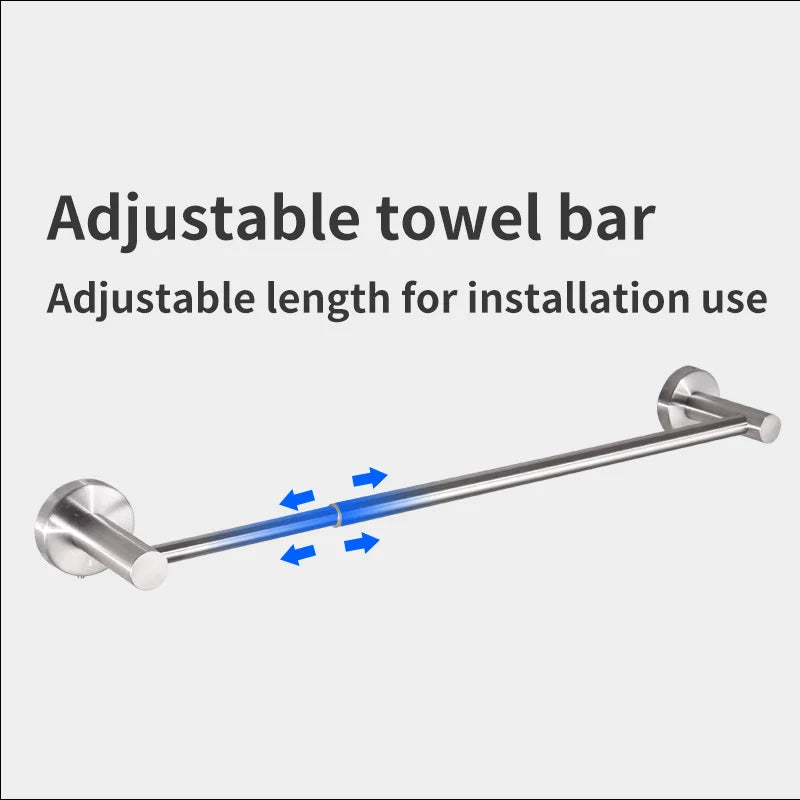 ARQELLA - Retractable Towel Bar for Space-Saving Bathroom Drying