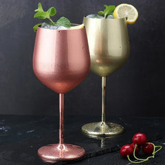 ZELVORA - Sculptural Steel Goblet for Break-Resistant Entertaining