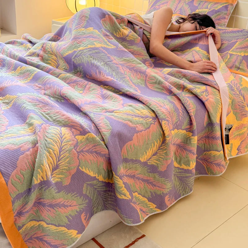 COTELYA - Cotton Gauze Blanket for Airy, Artful Summer Layering