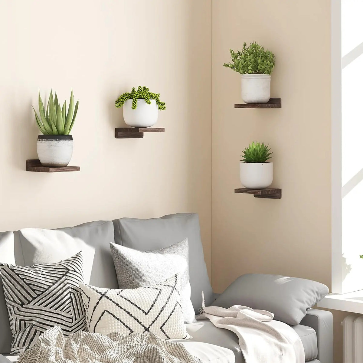 ORNELIQ - Mini Wood Shelves to Frame Statement Seating