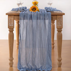 LILAVIA - Lilac Gauze Table Runner for Soft Bohemian Tablescapes