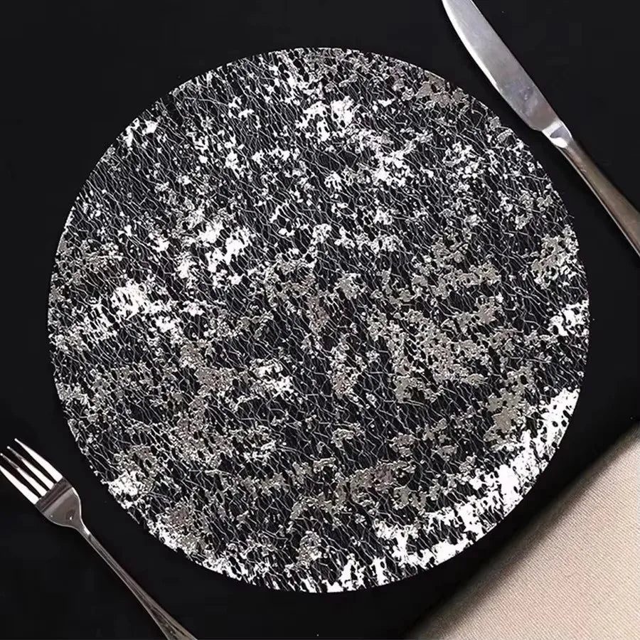 ZELVORI - Metallic Gold Placemats for Statement Table Settings