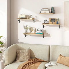 ARVELUNE - Solid Wood Floating Shelves for Artful Space-Saving Display